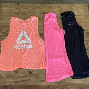 3 size small Reebok workout tanks